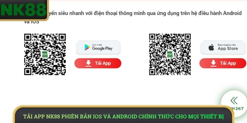 Tải app NK88 phiên bản iOS và Android chính thức cho mọi thiết bị 